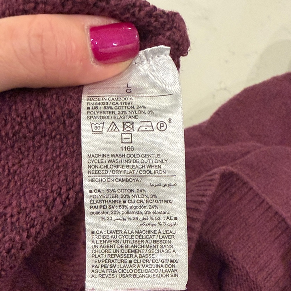 Old Navy Maroon Sweater Dress - Picture 4 of 4